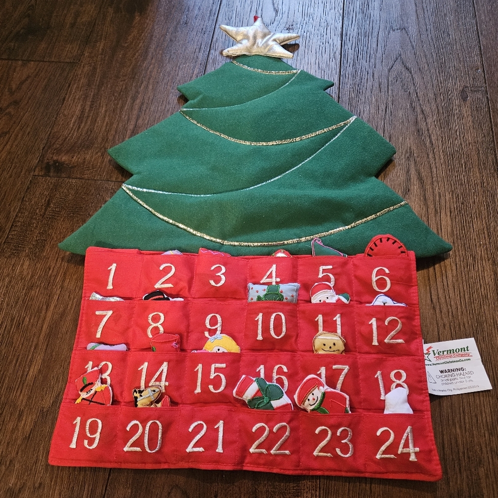 Vermont Christmas Nativity Scene Advent Calendar Pockets 20 Pieces 4 Missing . 